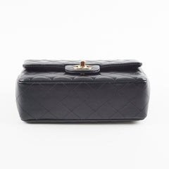 Chanel Mini Rectangle Lambskin Black Microchip