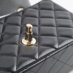 Chanel Mini Rectangle Lambskin Black Microchip