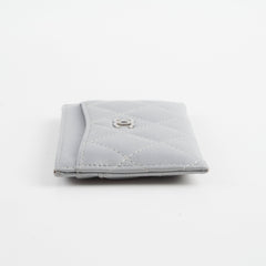 Chanel Cardholder Metalic Grey Microchip