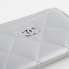 Chanel Cardholder Metalic Grey Microchip