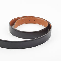 Hermes H Buckle & Reversible Leather Strap 32mm / 100cm Noir Gold