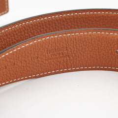 Hermes H Buckle & Reversible Leather Strap 32mm / 100cm Noir Gold