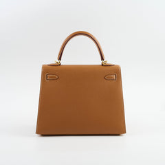 Hermes Kelly 25 Gold Epsom Z Stamp 2021