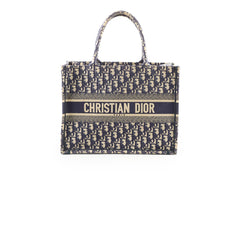 Christian Dior Medium Book Tote Oblique Navy