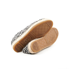 Chanel Tweed Sequin Espadrilles Size 36 Black