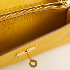 Hermes Kelly To Go Yellow Epsom  - Stamp Z