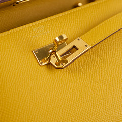 Hermes Kelly To Go Yellow Epsom  - Stamp Z