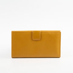 Prada Long Saffiano Leather Yellow Wallet