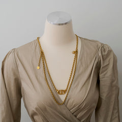 Christian Dior Layer Gold Necklace Costume Jewellery