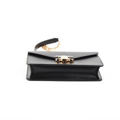 Celine Triomphe Black Wallet On Chain WOC