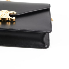 Celine Triomphe Black Wallet On Chain WOC