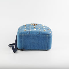 Gucci Marmont Denim Pearl Backpack