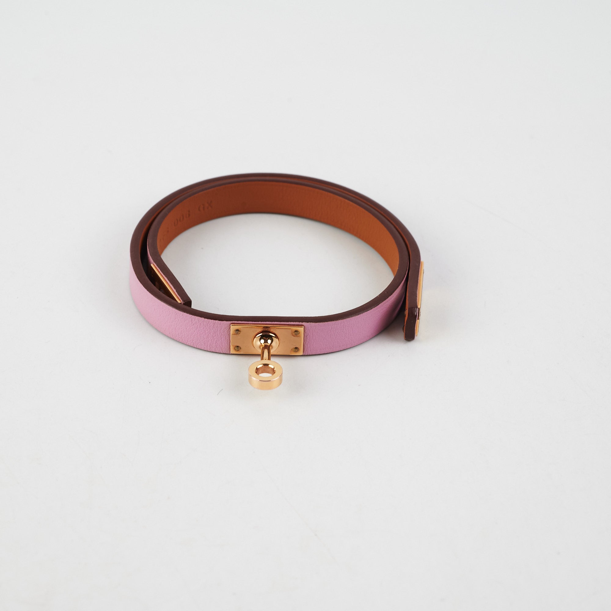 Hermes Kelly Double Tour Bracelet In Gold and Purple