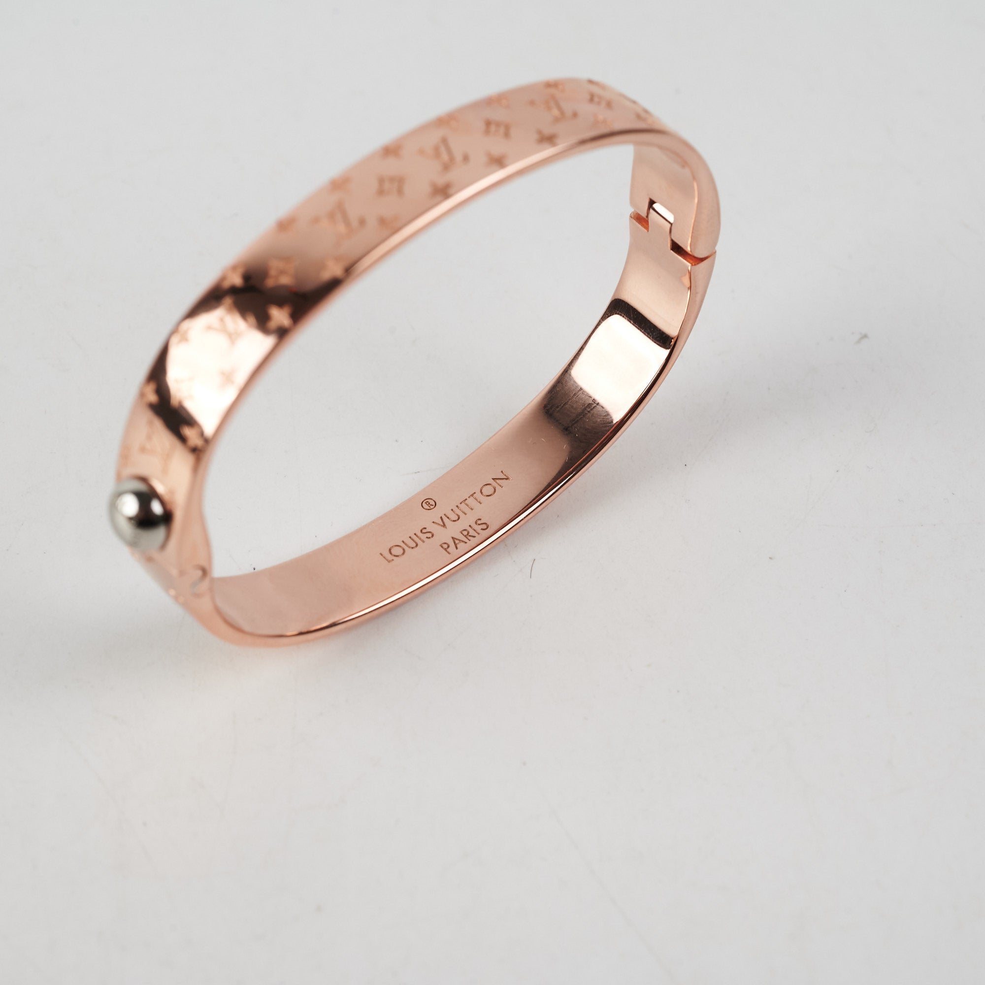Louis Vuitton Nanogram Cuff Bracelet Metal Rose gold 1436901