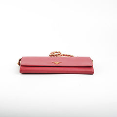 Prada Pink Long Wallet On Chain WOC