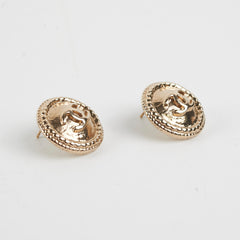 Chanel Round cc Logo Earrings