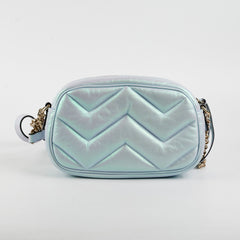 Gucci Marmont Camera Bag Iridescent Blue Small