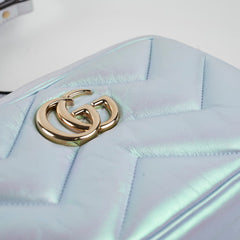 Gucci Marmont Camera Bag Iridescent Blue Small