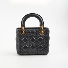 Christian Dior Mini Lady Dior Lambskin Black