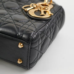 Christian Dior Mini Lady Dior Lambskin Black