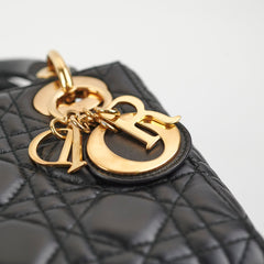 Christian Dior Mini Lady Dior Lambskin Black