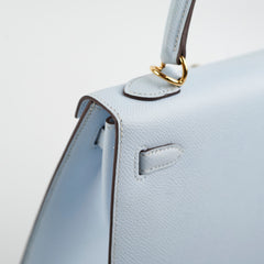 Hermes Kelly 25 Blue Brume GHW Epsom - Y Stamp