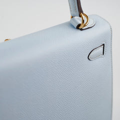 Hermes Kelly 25 Blue Brume GHW Epsom - Y Stamp