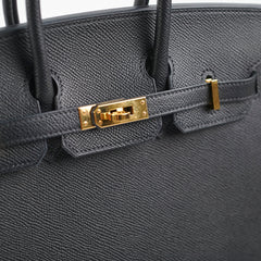 Hermes Birkin 25 Sellier Epsom Noir - U Stamp