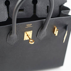 Hermes Birkin 25 Sellier Epsom Noir - U Stamp