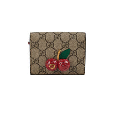 Gucci Monogram Cherry Wallet