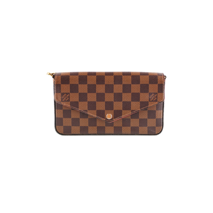 Brown Louis Vuitton Damier Ebene Pochette Felicie Crossbody Bag
