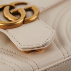 Gucci GG Marmont Mini Top Handle White