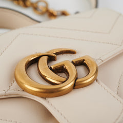 Gucci GG Marmont Mini Top Handle White