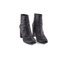 Saint Laurent Satin Black Boots Size 40.5