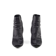 Saint Laurent Satin Black Boots Size 40.5