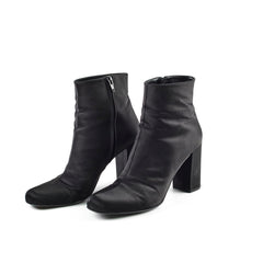 Saint Laurent Satin Black Boots Size 40.5