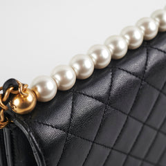 Chanel Pearl Flap Black