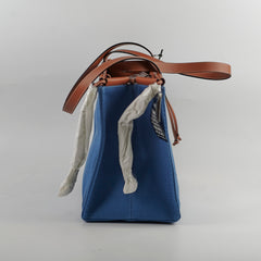 Loewe Canvas Cushion Large Tote Blue/Tan