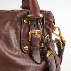 Prada Leather Brown Soft Tote Bag