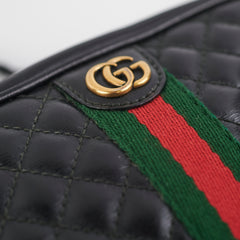 Gucci Trapuntata Black Quilted Shoulder Camera Bag THE PURSE AFFAIR