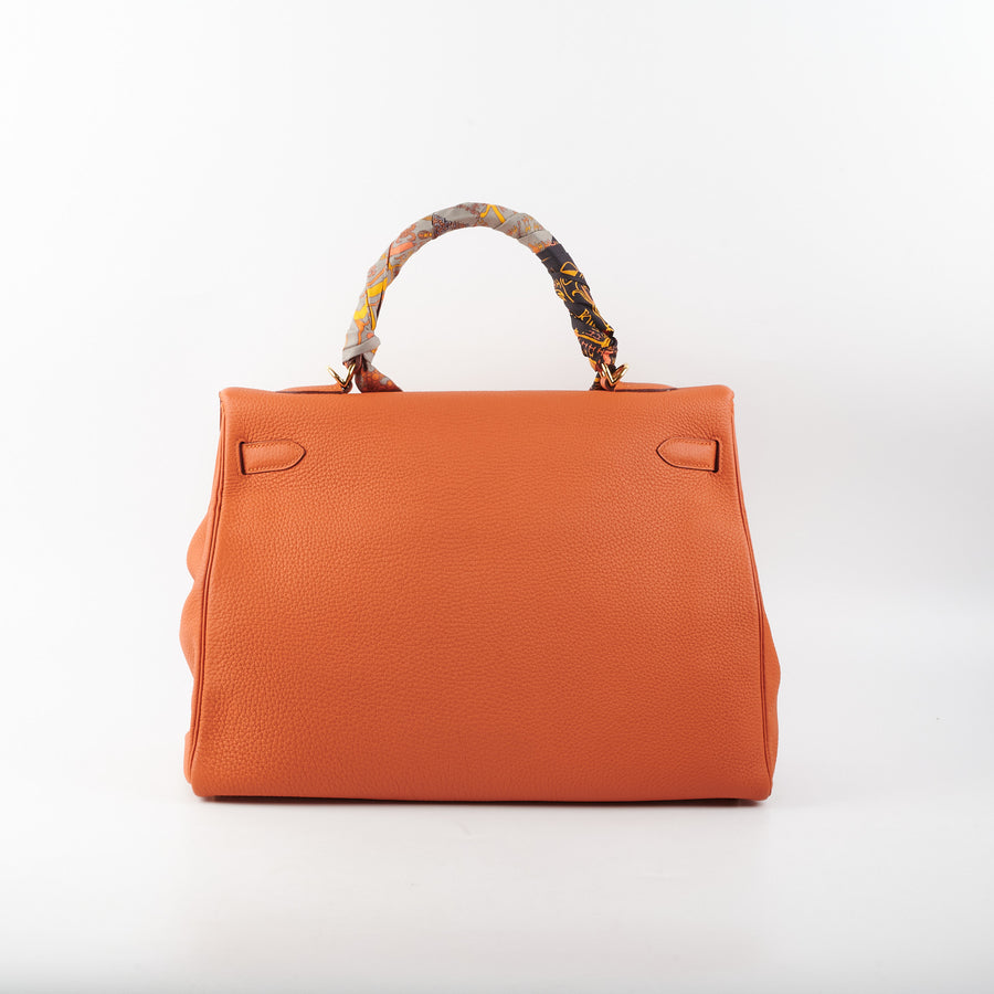 Hermes Kelly 28 Togo Capucine Stamp Q Square (2013) - THE PURSE AFFAIR