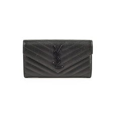 Saint Laurent Cassandre Matelasse Black Wallet