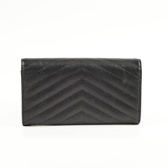 Saint Laurent Cassandre Matelasse Black Wallet