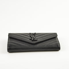 Saint Laurent Cassandre Matelasse Black Wallet