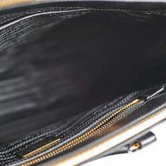 Prada Medium Galleria Black Saffiano Leather Tote