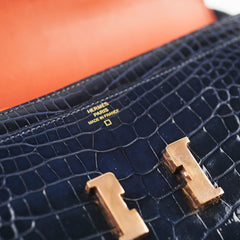 Hermes Constance To Go Alligator Blue - X Stamp 2016