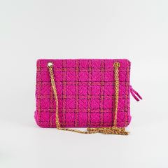 Chanel Seasonal Pink Tweed Shoulder Bag