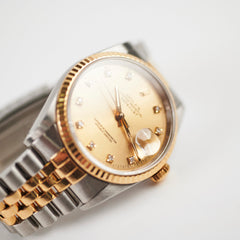 Rolex Datejust 36mm Two Toned with Diamonds 16233