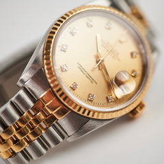 Rolex Datejust 36mm Two Toned with Diamonds 16233