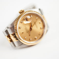 Rolex Datejust 36mm Two Toned with Diamonds 16233